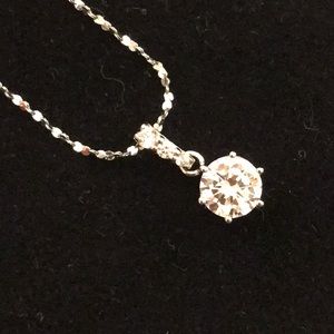 925 Sterling Silver Necklace with Cubic Zirconia❤️